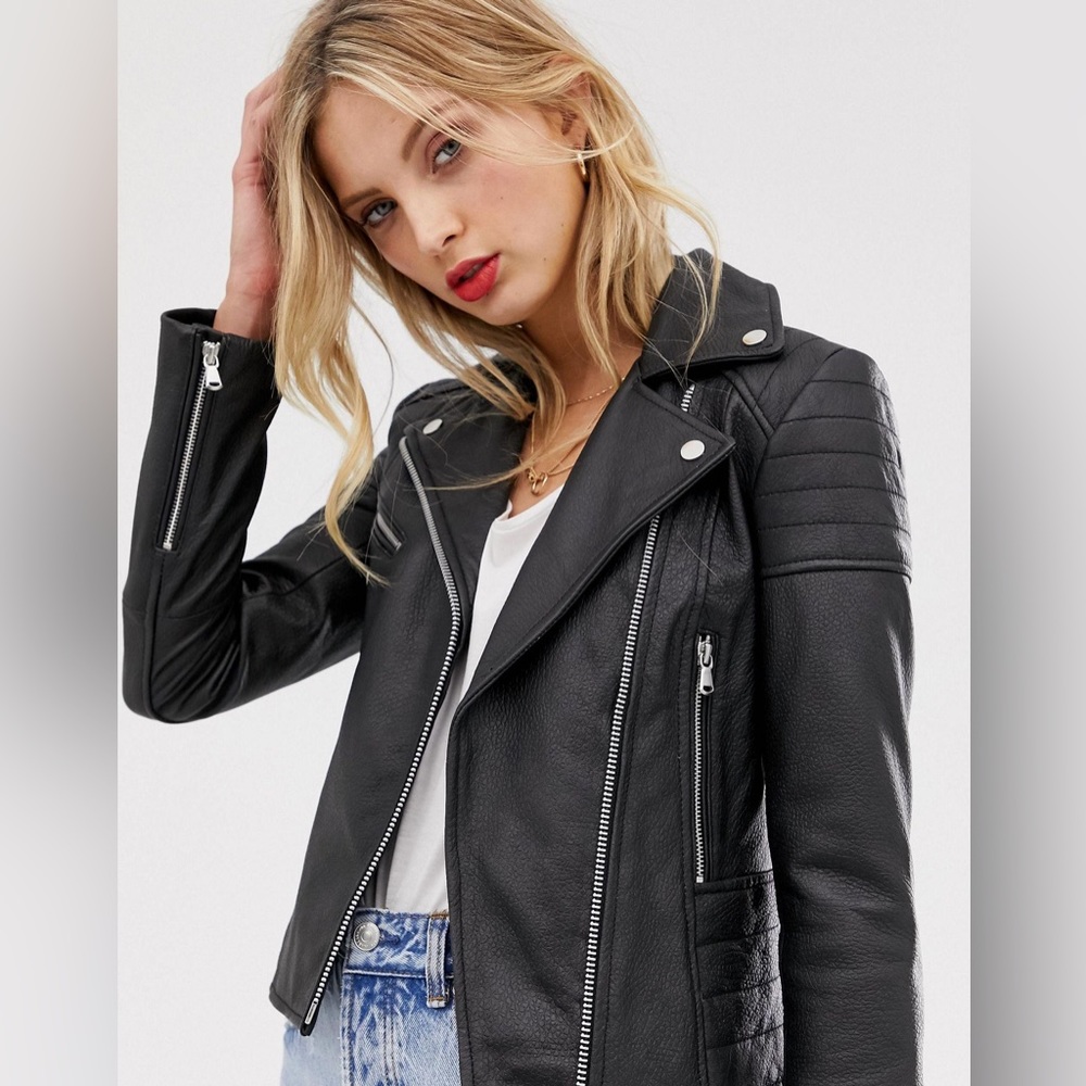 Barney's Originals Clara Genuine Leather Jacket in Black